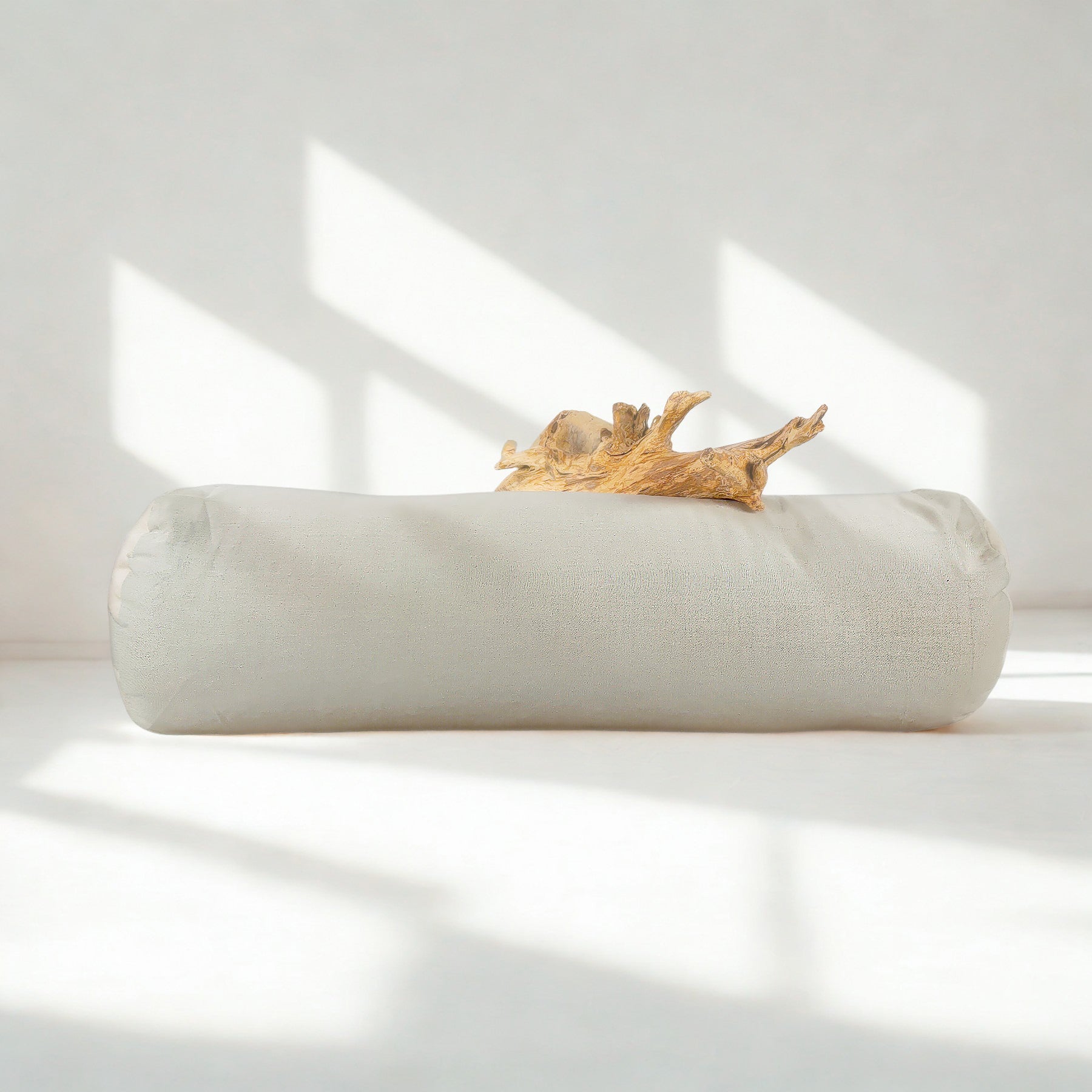 Cuscino Bolster Yoga - Cotone Naturale Chiaro