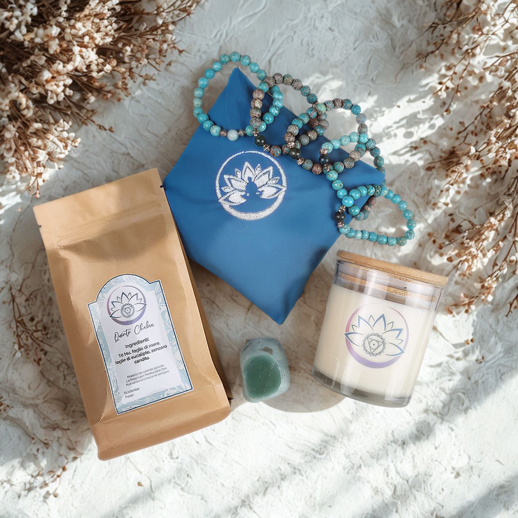 Box Equilibrio Chakra - Tisana, Candela, Bracciale e Profumatore
