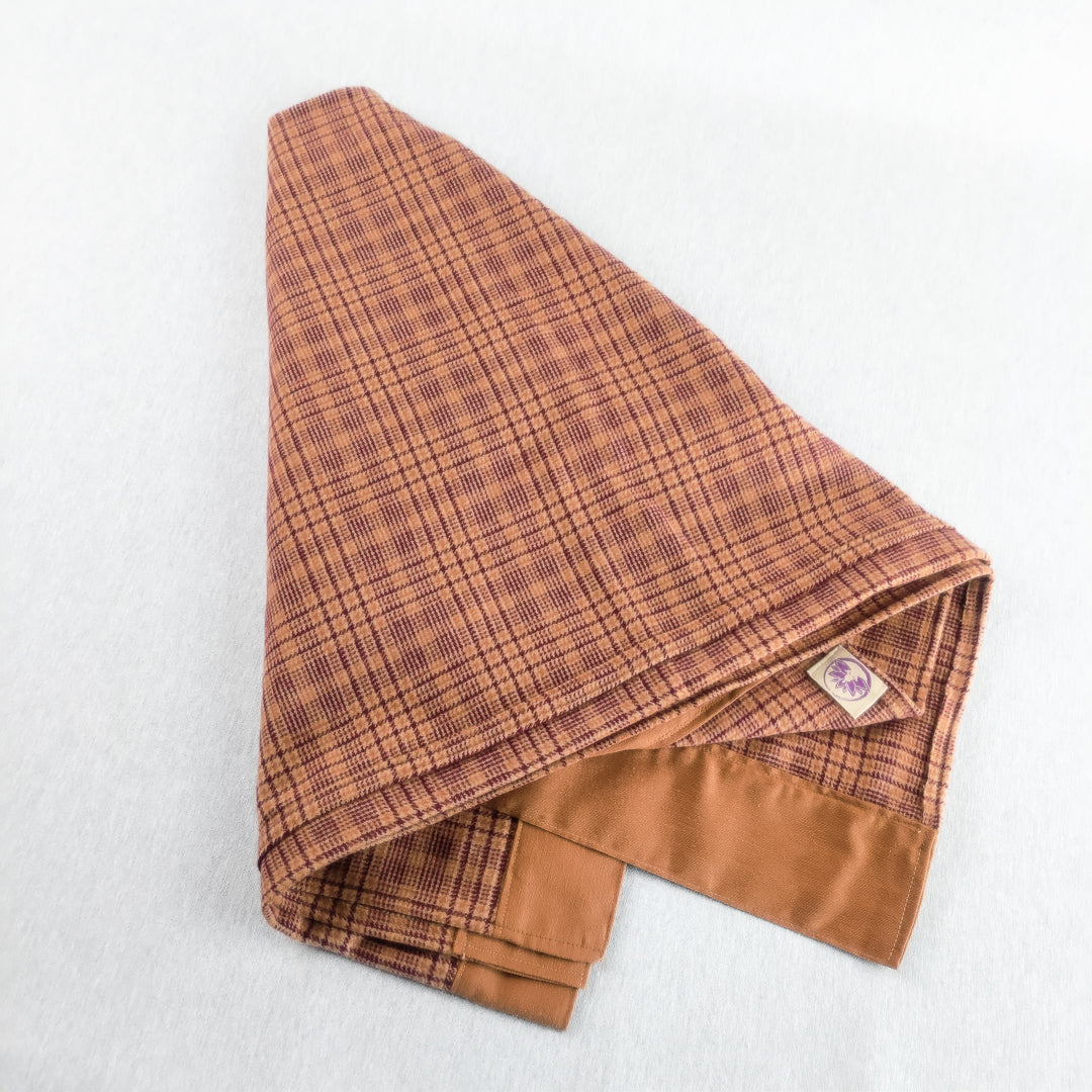 Coperta yoga lana Shetland a quadri in tessuto morbido e accogliente per pratiche di yoga