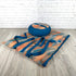 Set meditazione zima con cuscini di supporto lombari e per schiena in colori blu e arancione