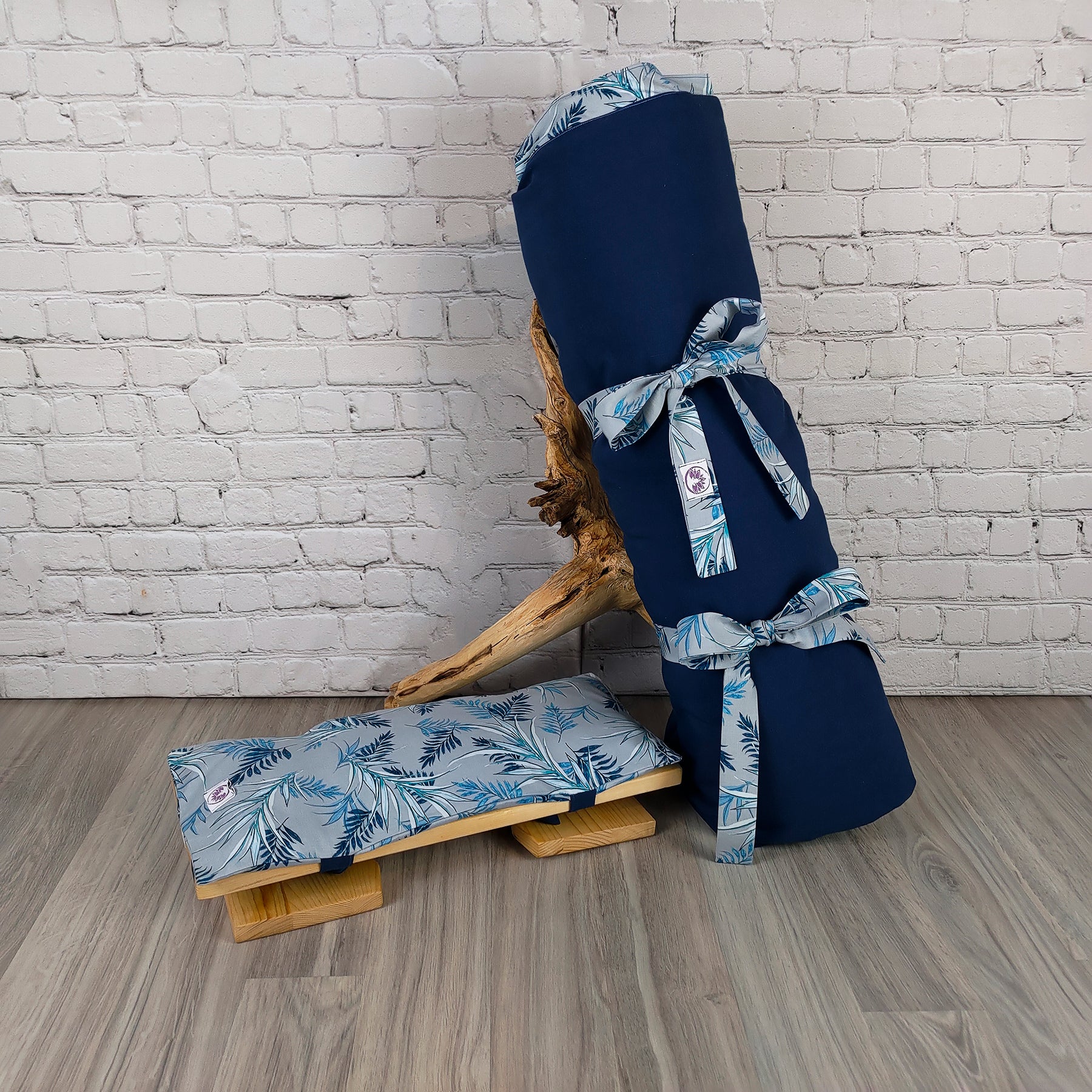 Set da Meditazione Palme Blu con Sgabello