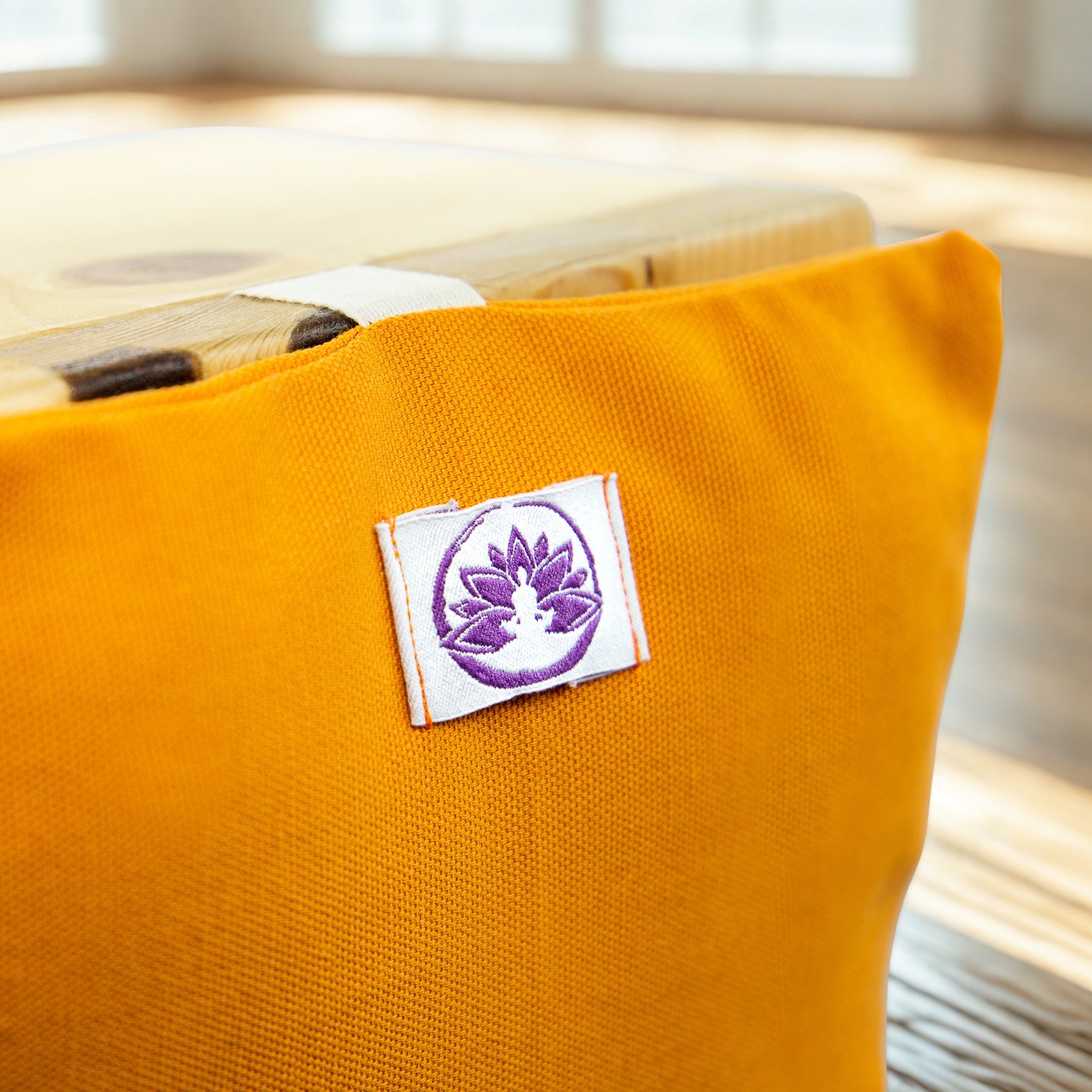Set Meditazione con Sgabello - Cotone Arancione
