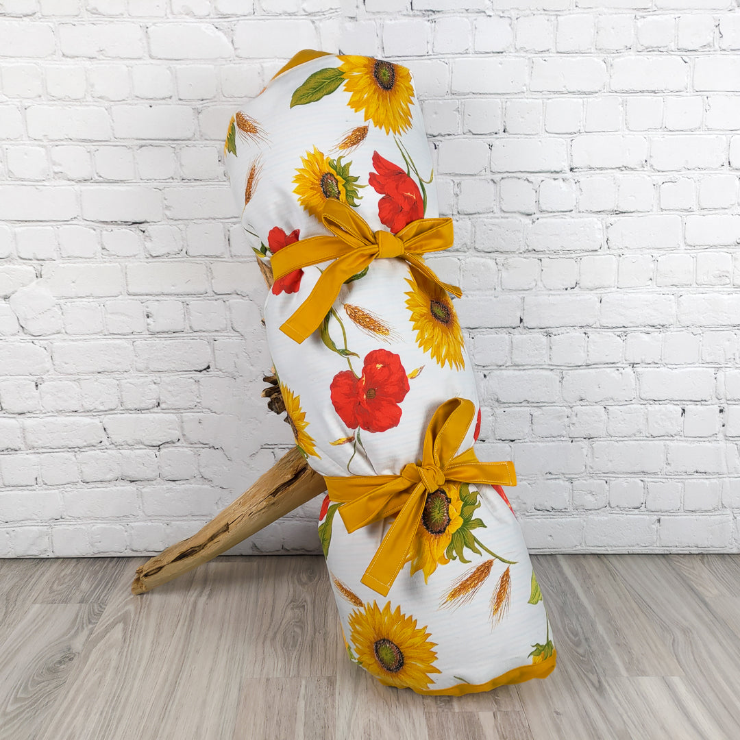 Tappetino zabuton anahita con design floreale, perfetto per il supporto lombare e per il relax