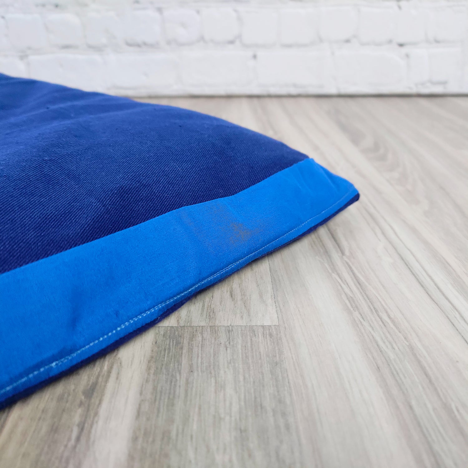 Set Meditazione con Zafu a Mezzaluna - Cotone Blu