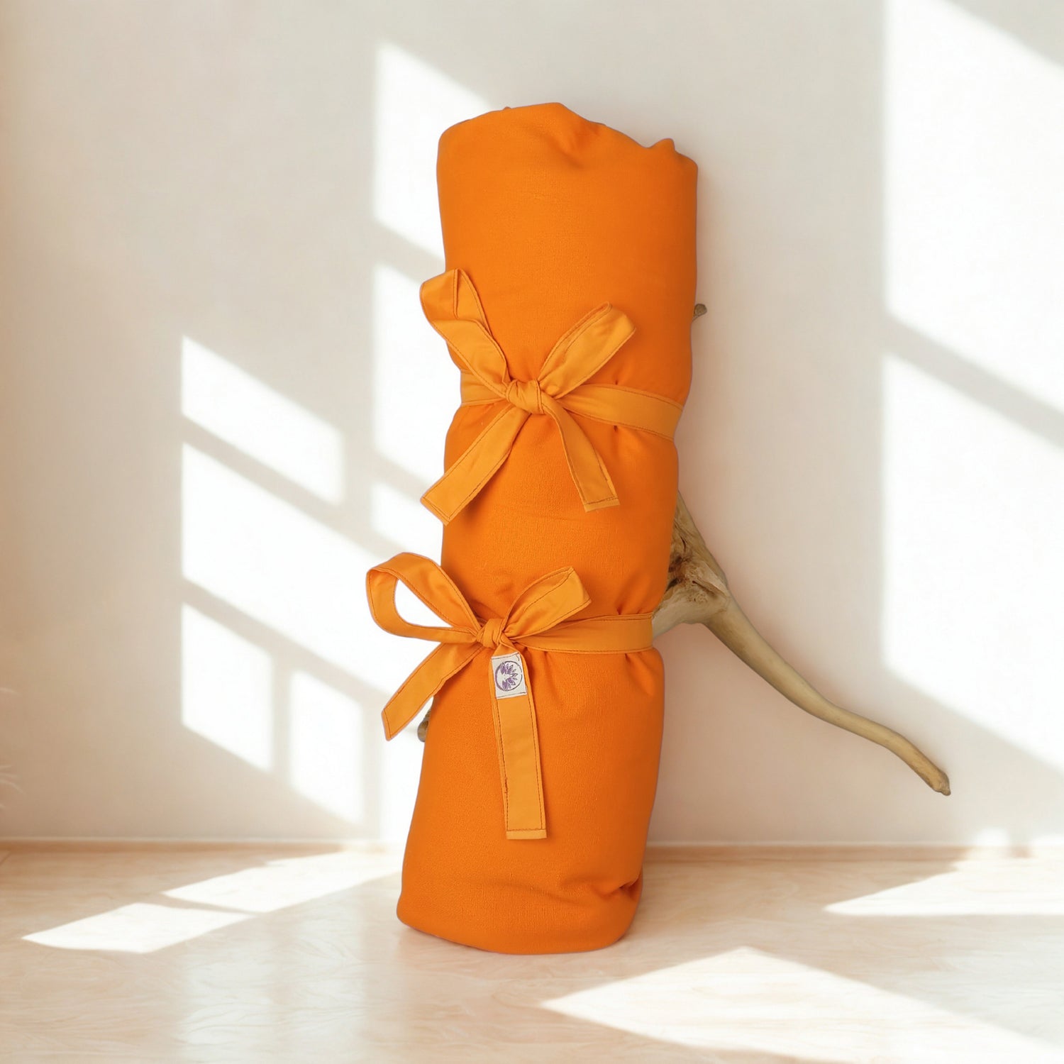 Set Meditazione con Zafu a Mezzaluna - Cotone Arancione