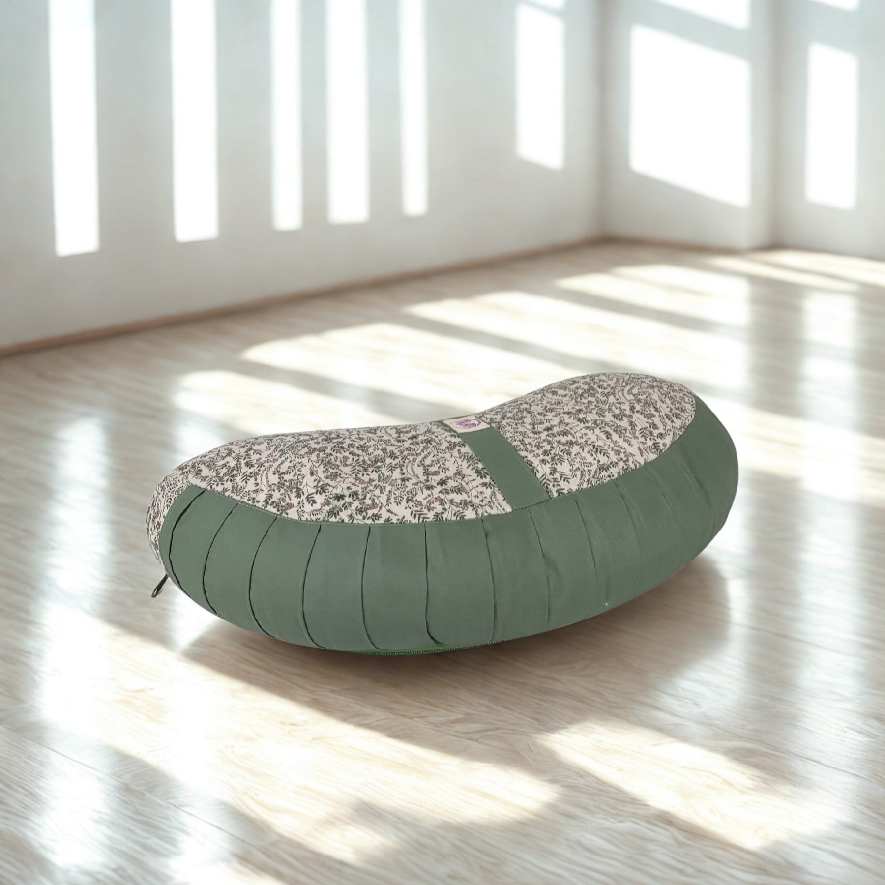 Cuscino Zafu a Mezzaluna Violetta