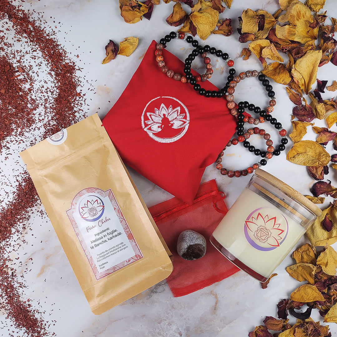 Box Equilibrio Chakra - Tisana, Candela, Bracciale e Profumatore
