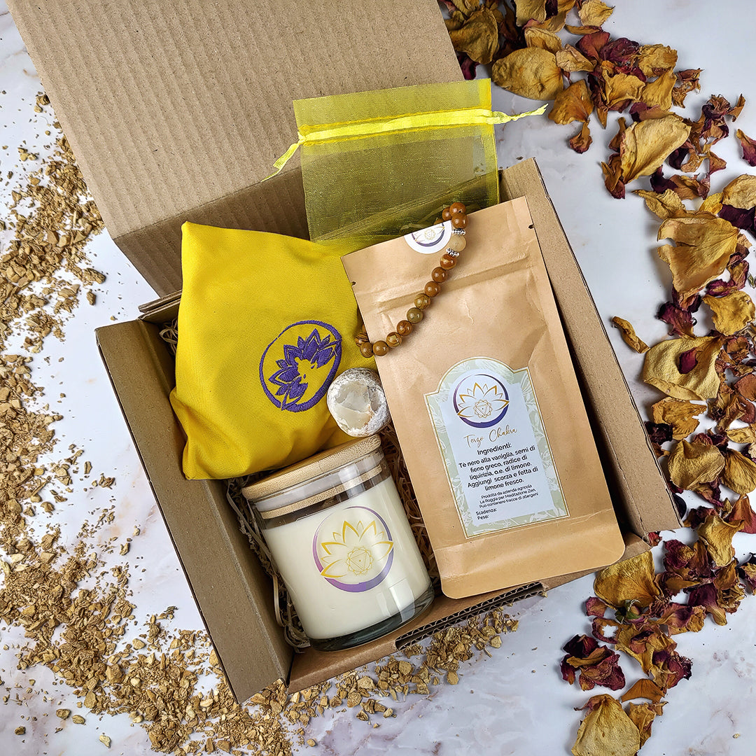 Box Equilibrio Chakra - Tisana, Candela, Bracciale e Profumatore