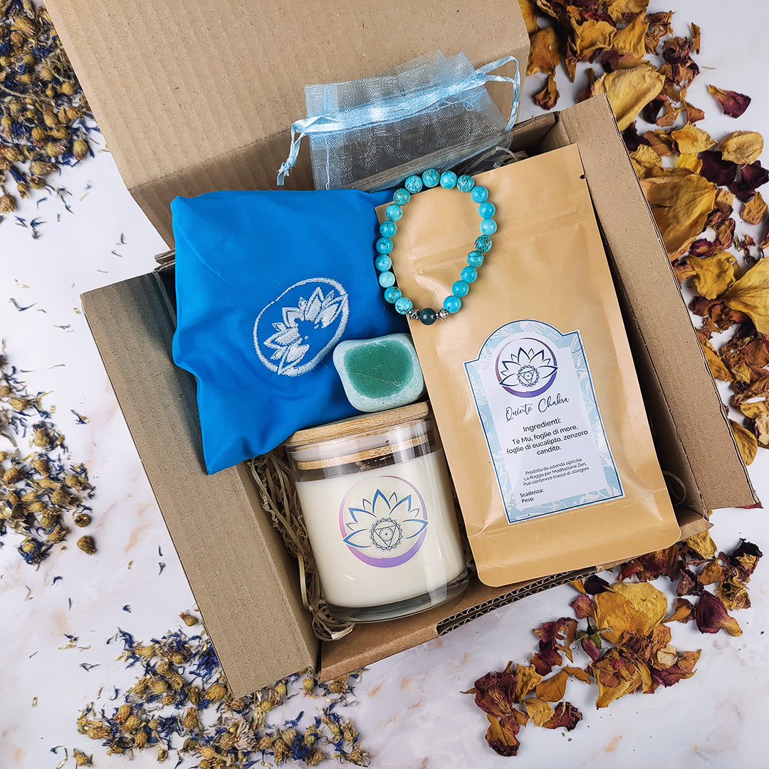 Box Equilibrio Chakra - Tisana, Candela, Bracciale e Profumatore