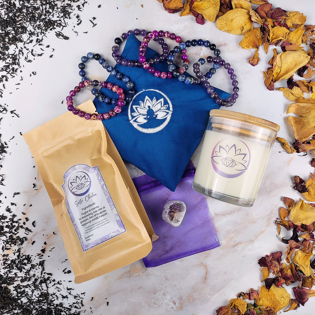 Box Equilibrio Chakra - Tisana, Candela, Bracciale e Profumatore