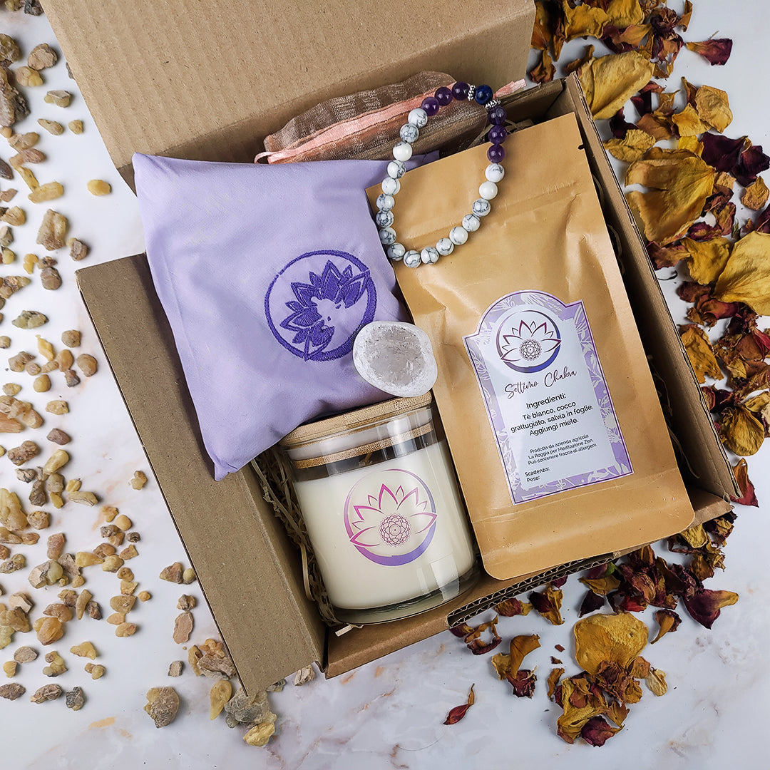 Box Equilibrio Chakra - Tisana, Candela, Bracciale e Profumatore