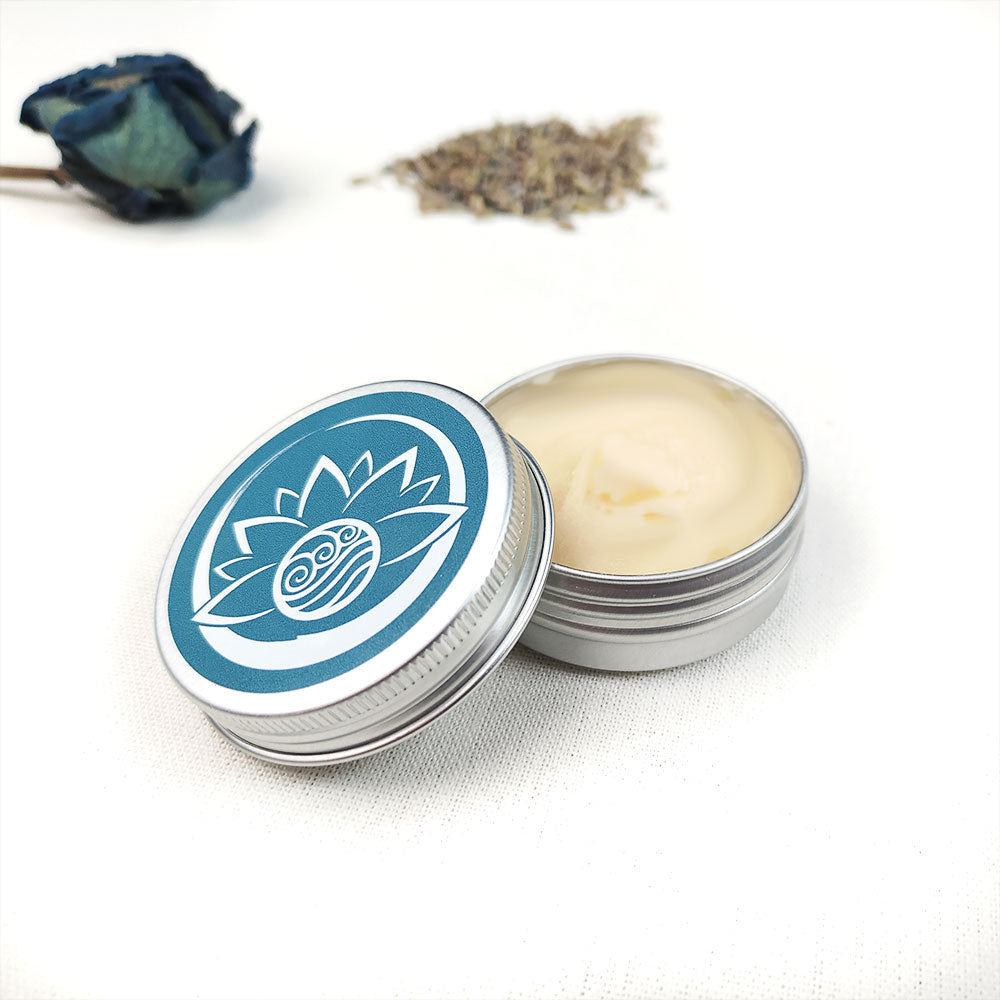 Burro corpo naturale antinfiammatorio in confezione metallica con logo Shop Zen e consistenza cremosa