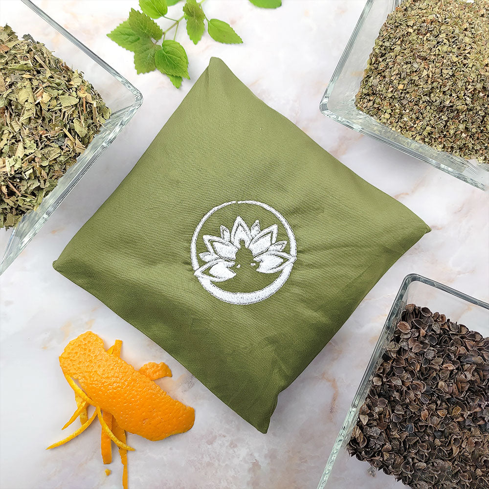 Cuscino profumatore ambiente quarto chakra con erbe naturali per un&