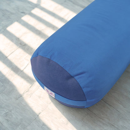 Cuscino Bolster Yoga - Cotone Blu