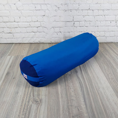 Bolster yoga monocromatico blu