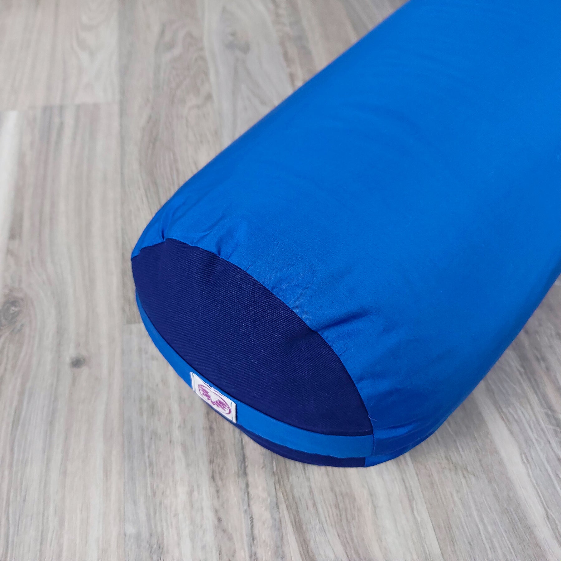 Bolster yoga monocromatico blu
