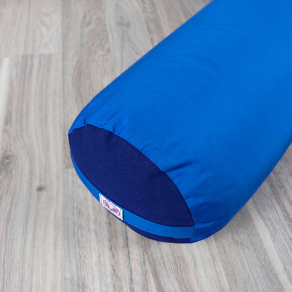 Bolster yoga monocromatico blu