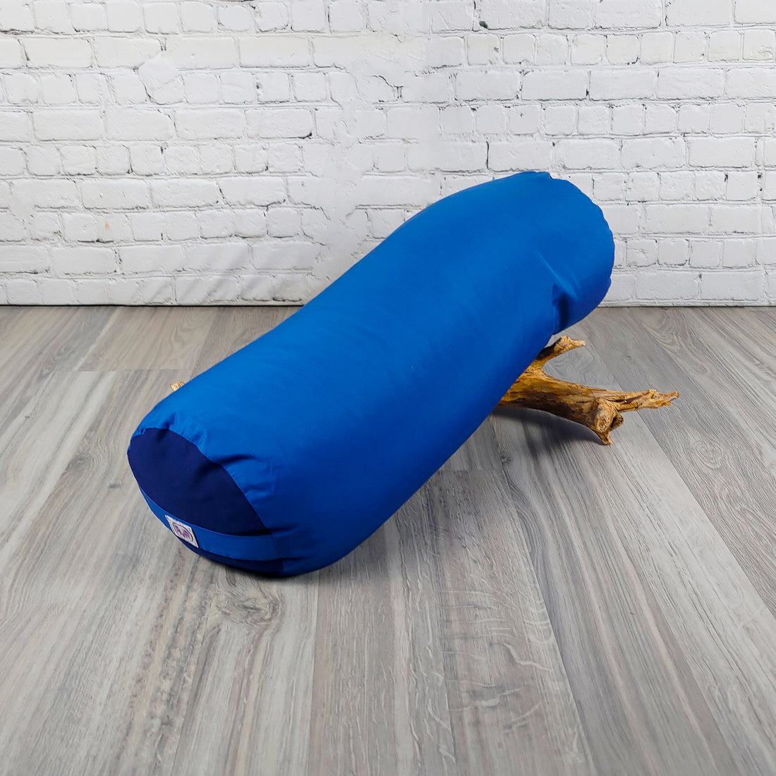 Bolster yoga monocromatico blu