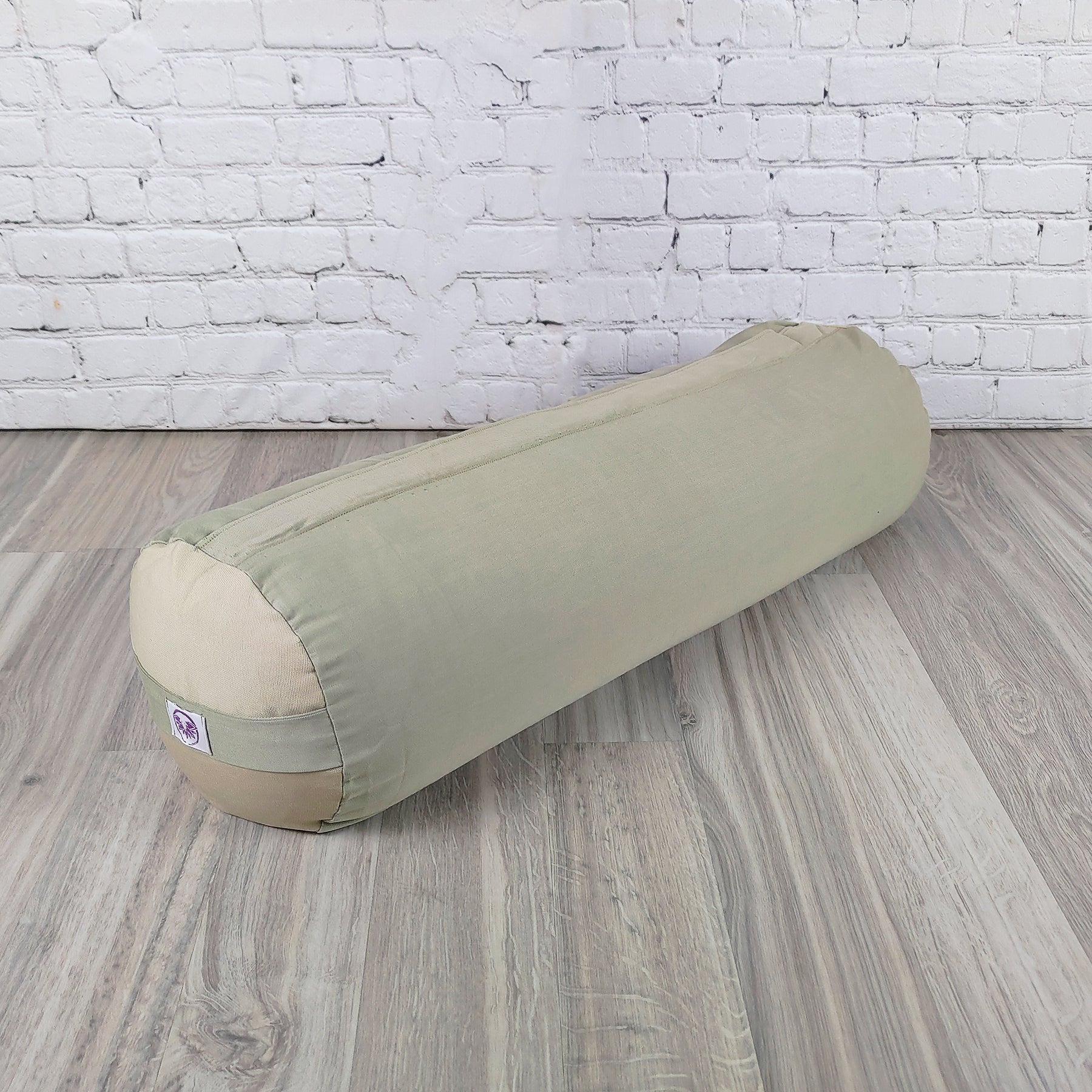 Bolster yoga monocromatico naturale chiaro