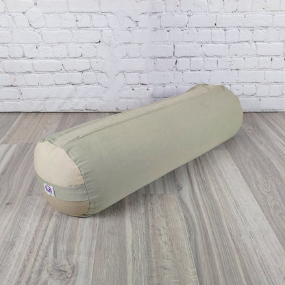 Bolster yoga monocromatico naturale chiaro