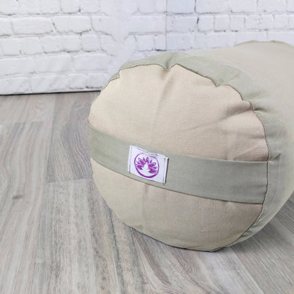 Bolster yoga monocromatico naturale chiaro