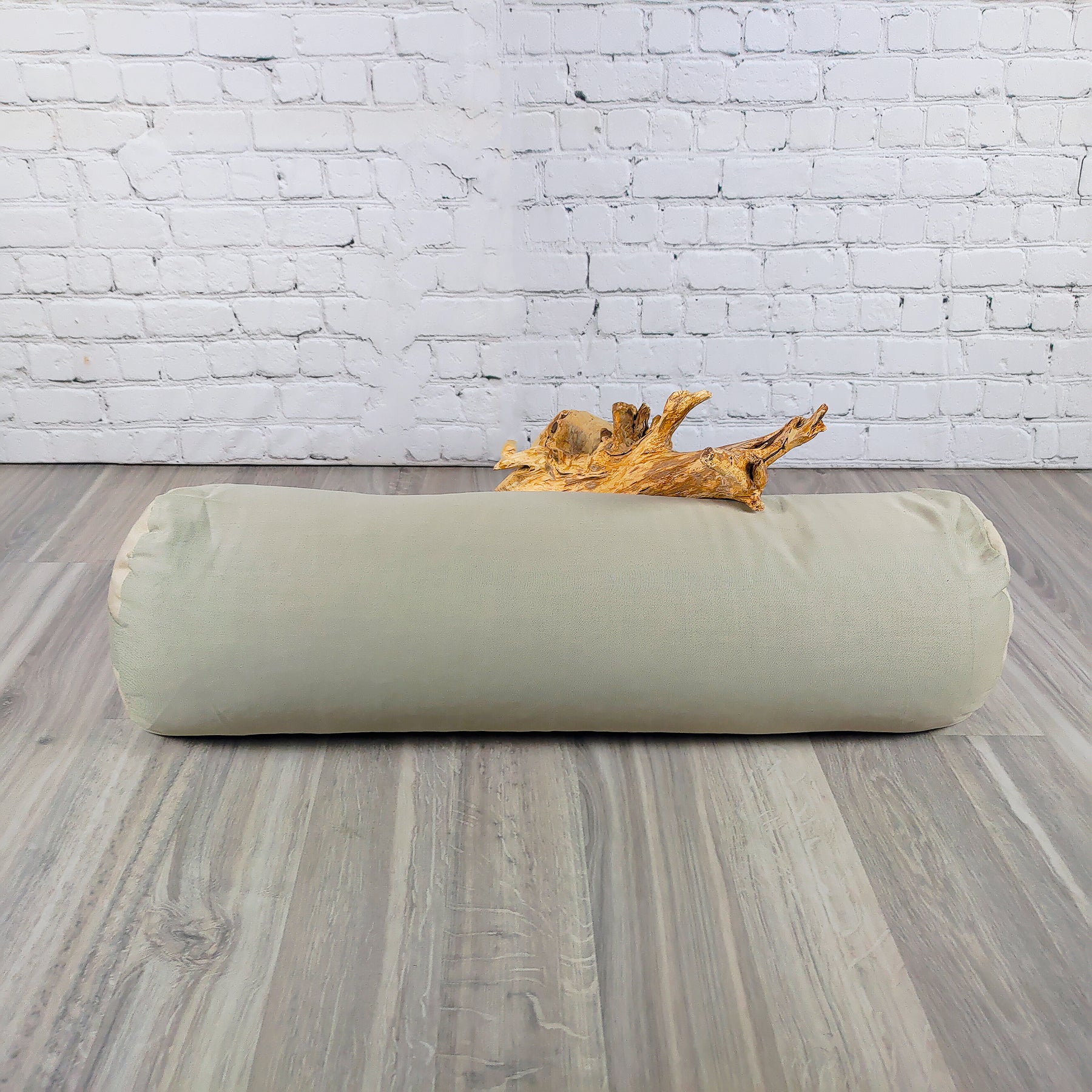 Bolster yoga monocromatico naturale chiaro