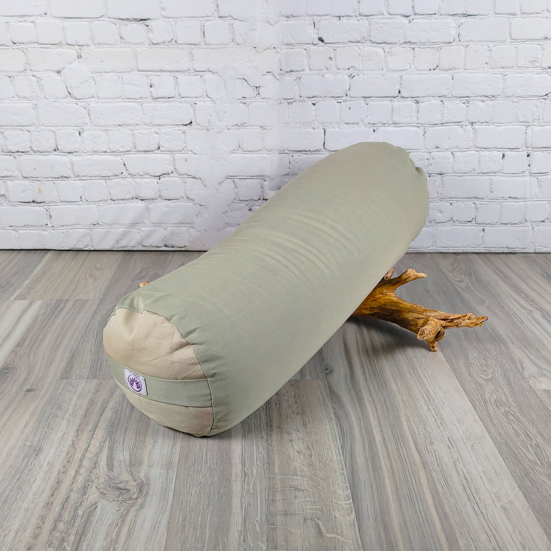 Bolster yoga monocromatico naturale chiaro