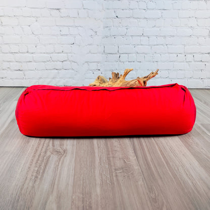 Bolster yoga monocromatico rosso