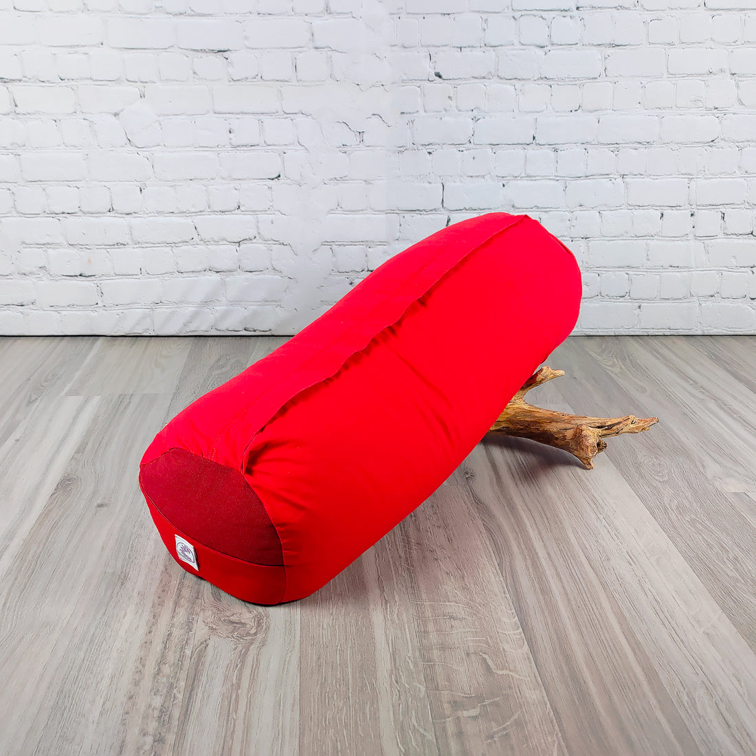 Bolster yoga monocromatico rosso