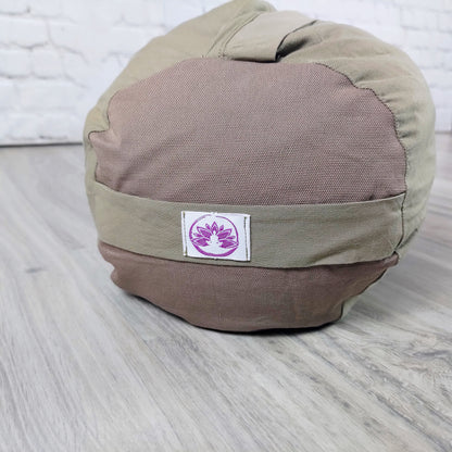 Bolster yoga monocromatico naturale scuro