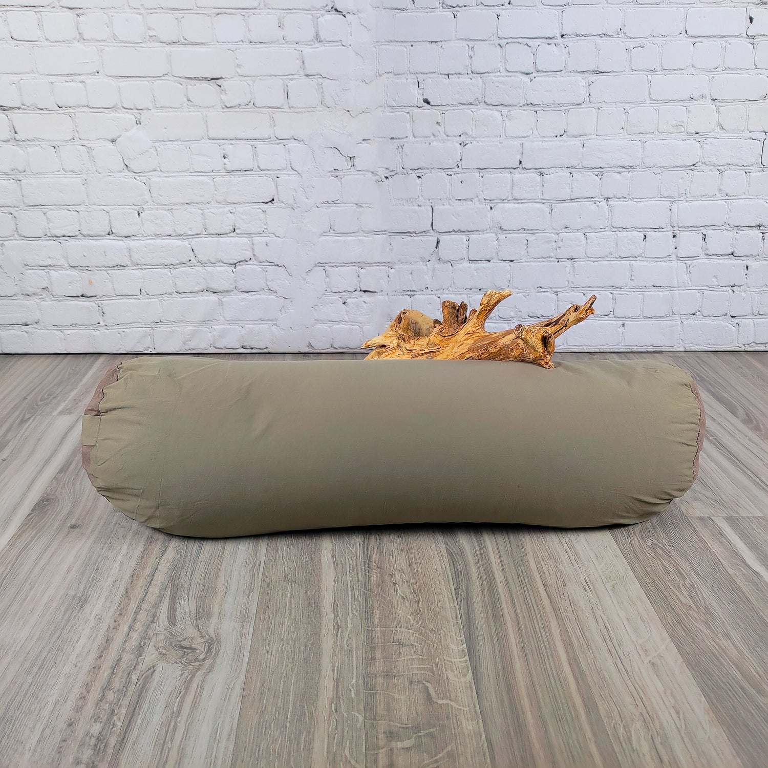 Bolster yoga monocromatico naturale scuro