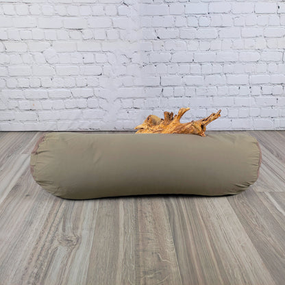 Bolster yoga monocromatico naturale scuro