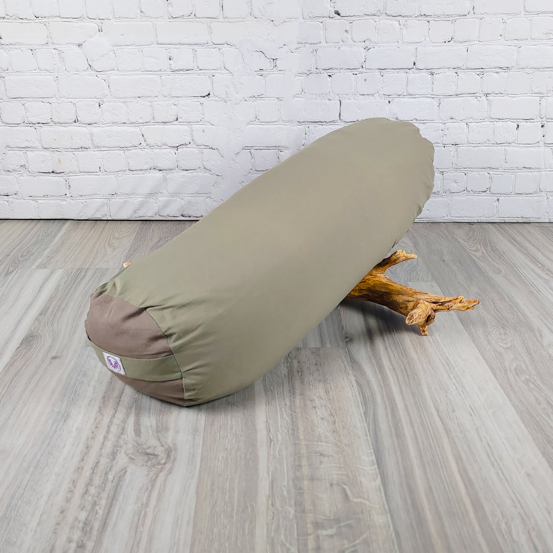 Bolster yoga monocromatico naturale scuro