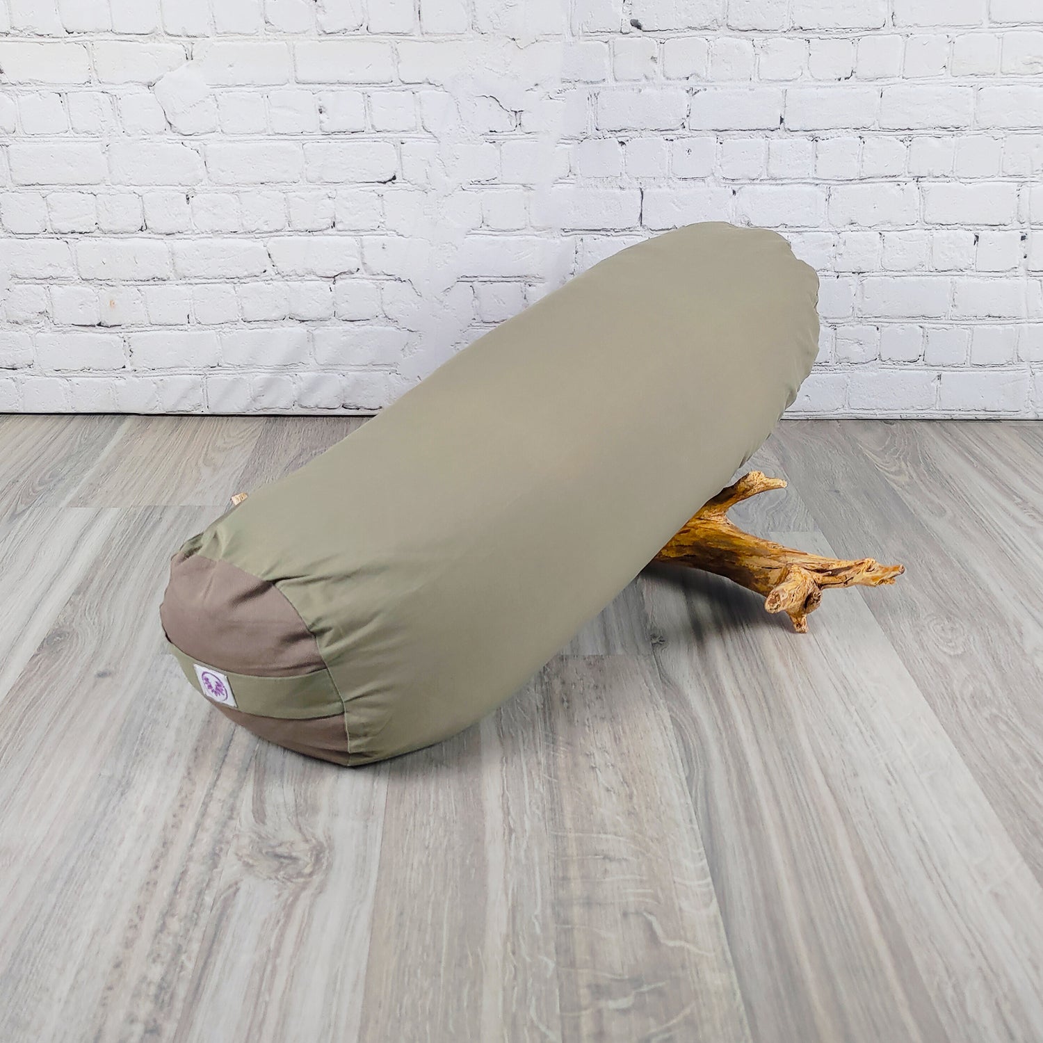 Bolster yoga monocromatico naturale scuro