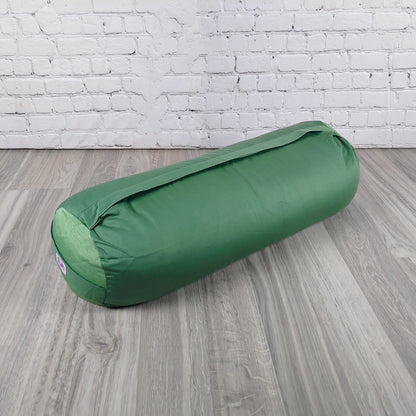 Bolster yoga monocromatico verde