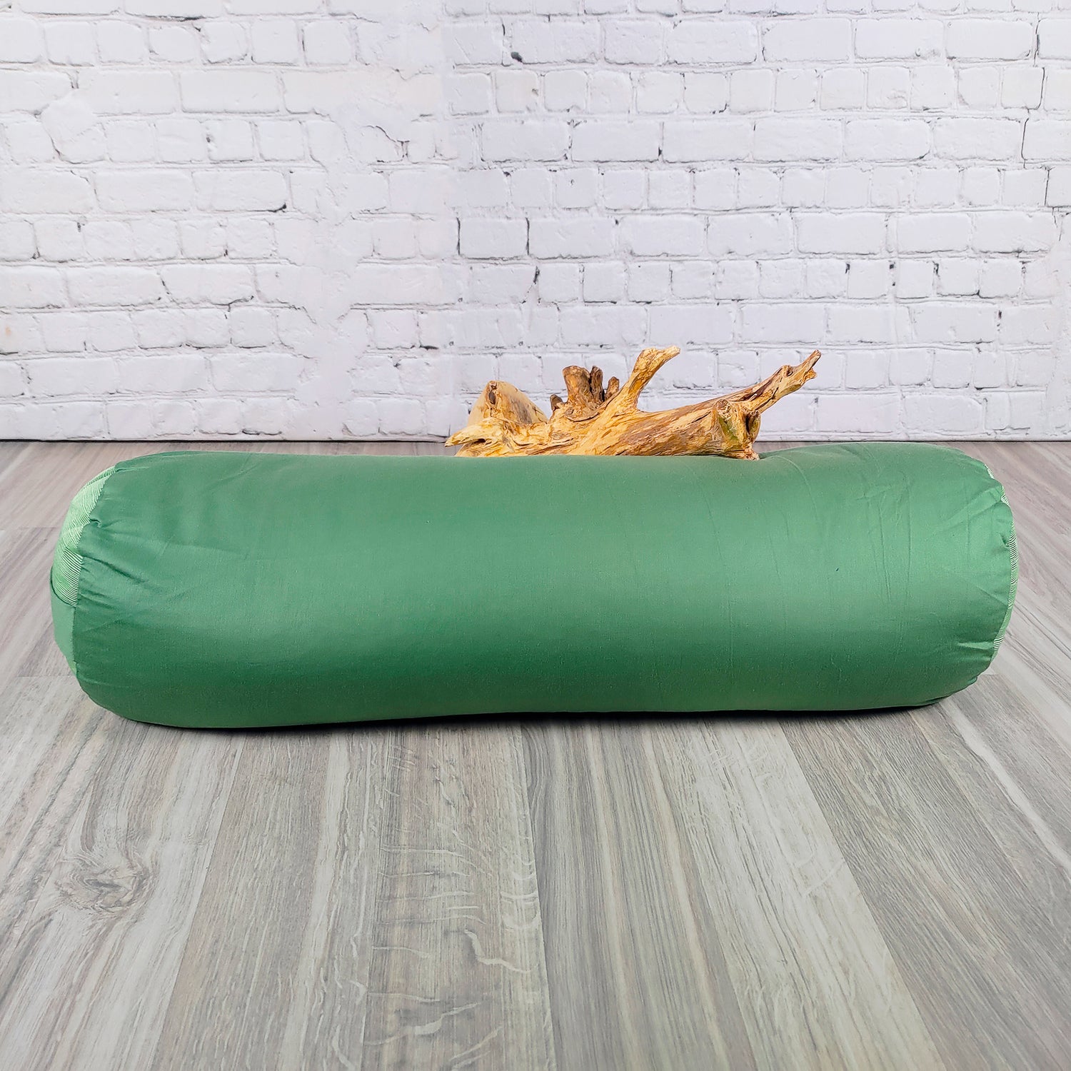 Bolster yoga monocromatico verde