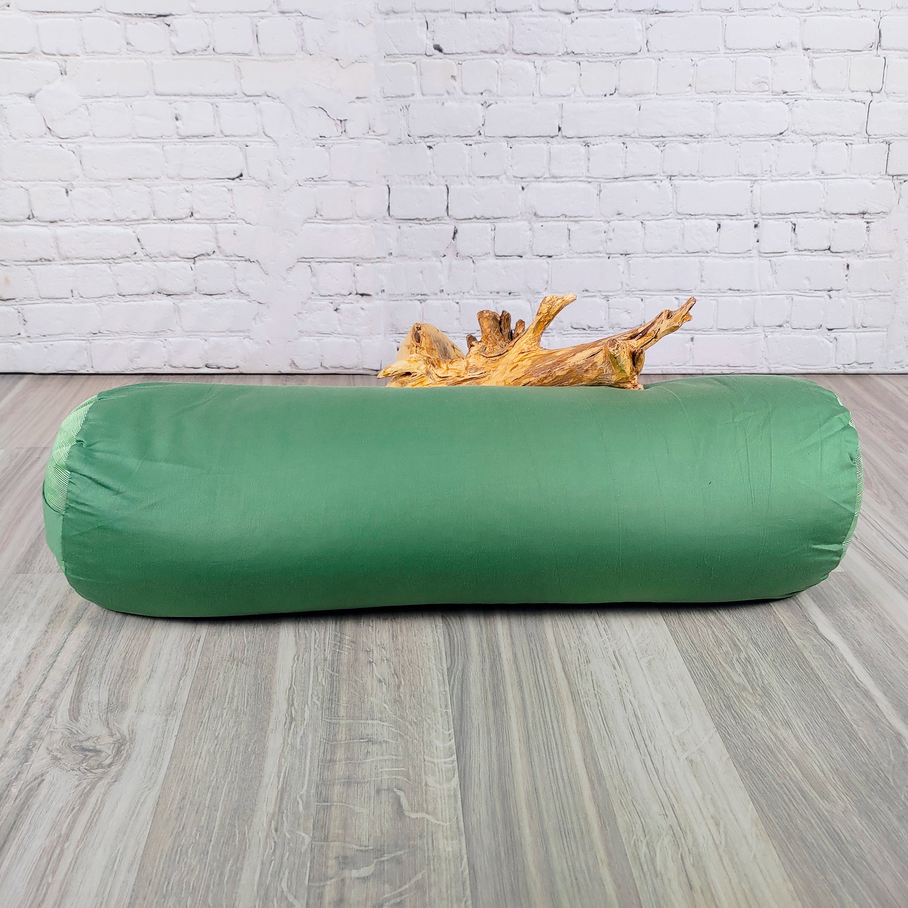 Bolster yoga monocromatico verde