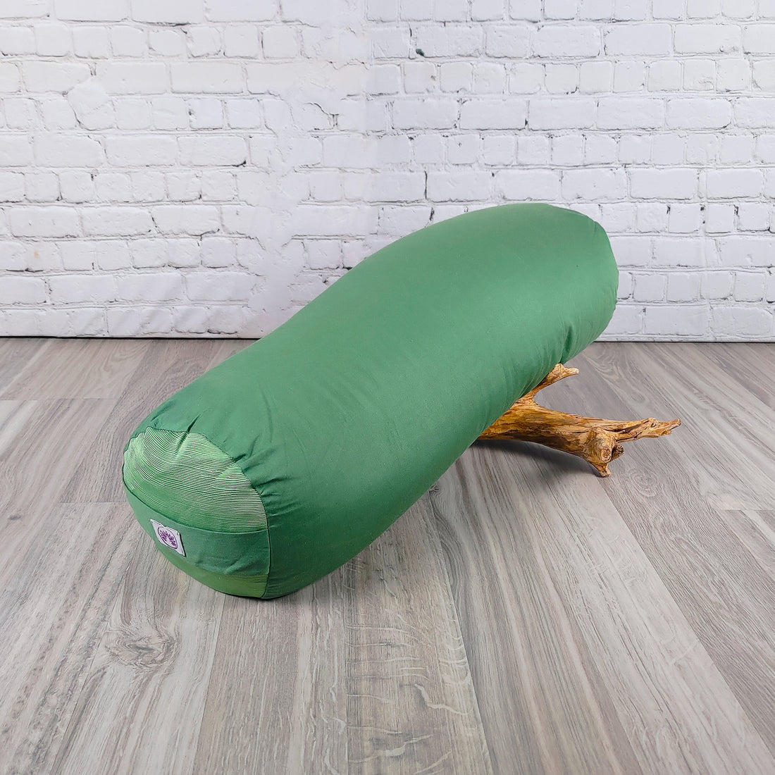 Bolster yoga monocromatico verde