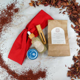 Confezione regalo box benessere estivo con oli essenziali e tè per relax