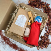 Confezione regalo box benessere estivo con prodotti naturali per la cura del corpo