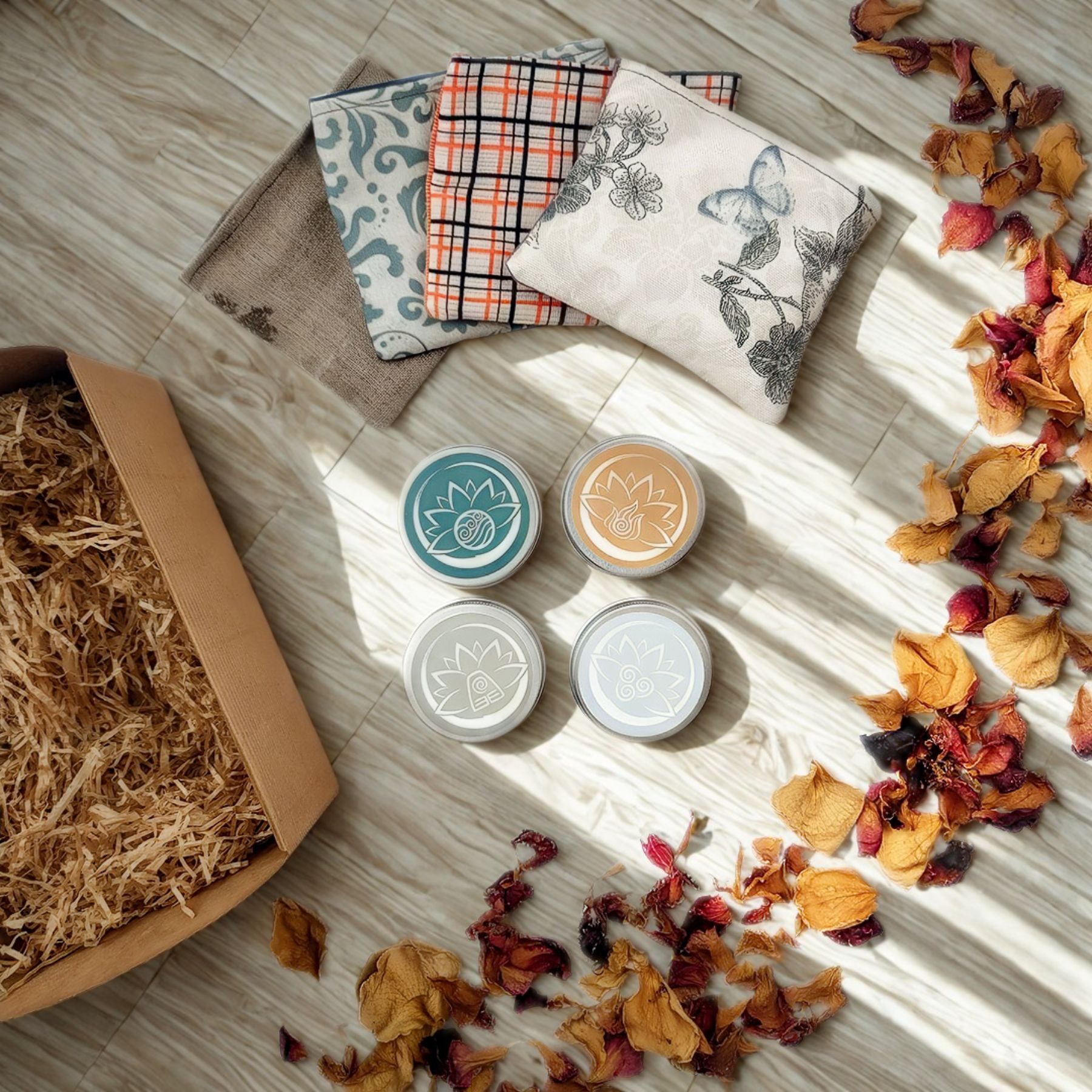 Box Benessere Corpo con 4 Burri Naturali e Cuscinetti