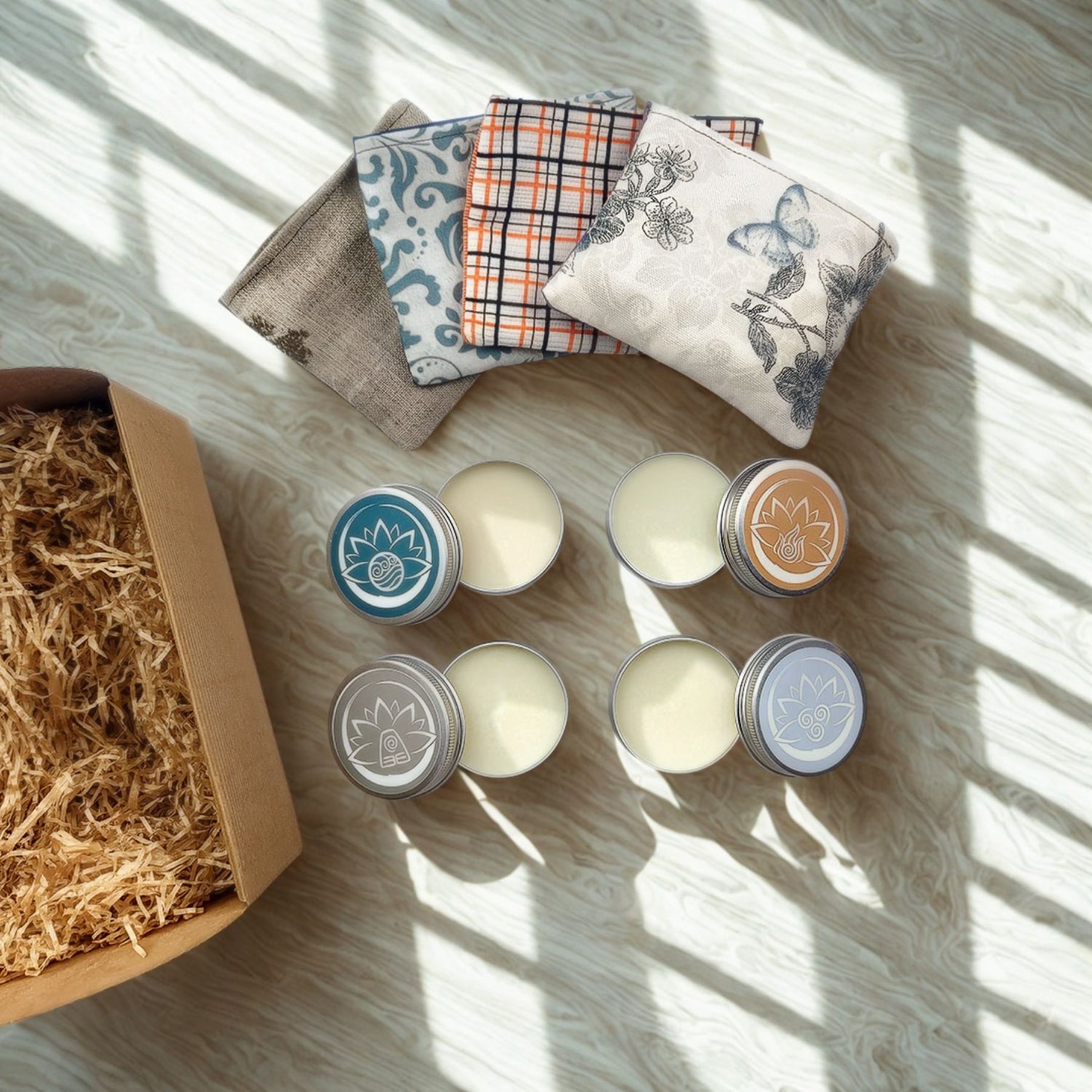 Box Benessere Corpo con 4 Burri Naturali e Cuscinetti