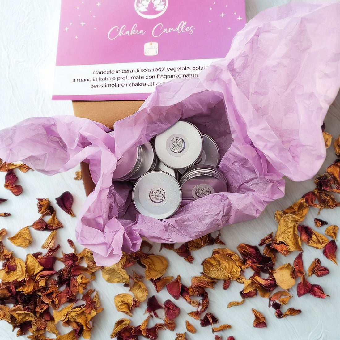 Box Esperienza Olfattiva con 7 Candele Chakra