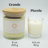 Candele armonia secondo chakra, grande e piccola, per meditazione e benessere personale