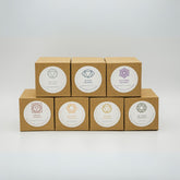 Set di candele 7 chakra in confezione elegante per pratiche spirituali e rilassamento