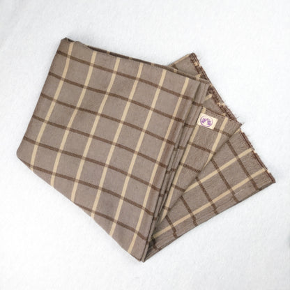 Coperta da yoga tabacco biondo e castagna in pura lana merino