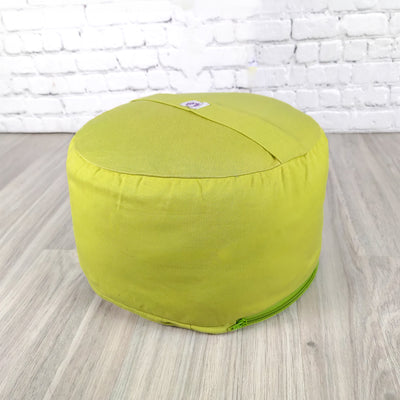 Cuscino Zafu a ruota verde lime per supporto lombare