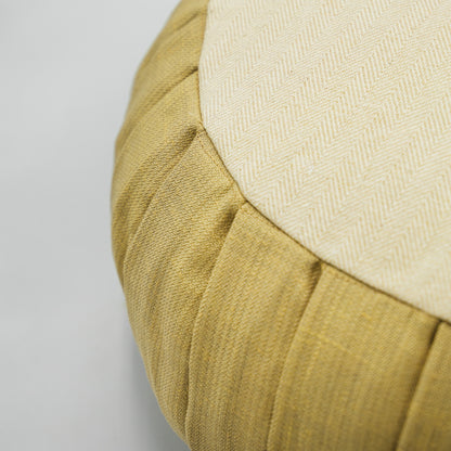 Cuscino zafu classici naturale chiaro con design elegante e tessuto morbido per supporto lombare