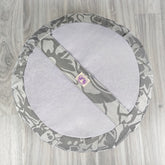 Cuscino zafu classico hua in tessuto grigio, ideale per il supporto lombare e il comfort della schiena