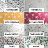 Varietà di fodere per cuscini occhi personalizzate in tessuti colorati e motivi unici